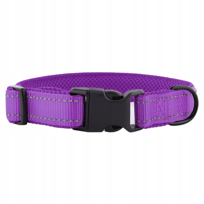 Набір нашийника та повідця для собак Huggy Doggy, фіолетовий, розмір M (для середніх собак)