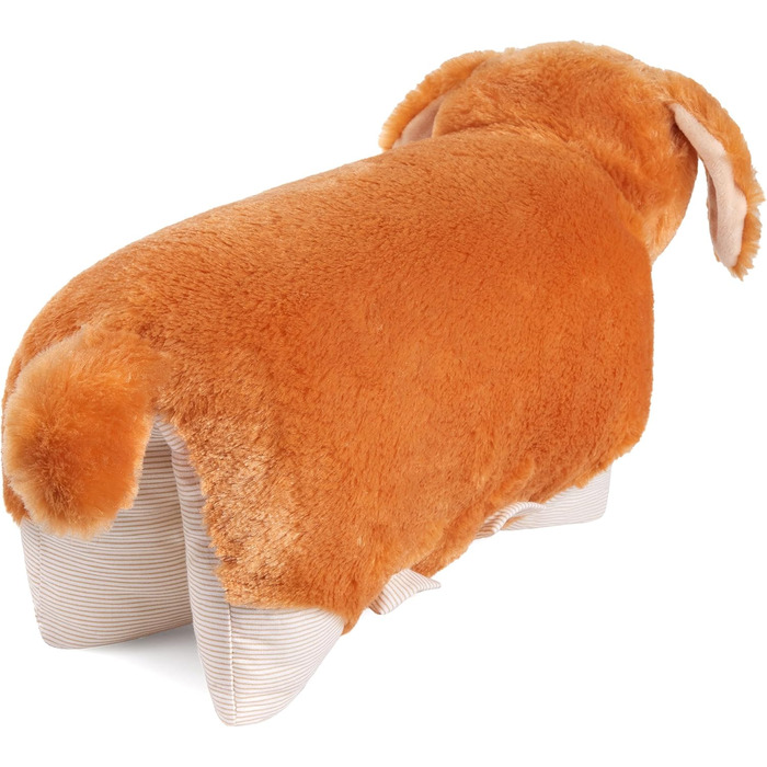 М'яка іграшка-подушка BRUBAKER, собака - 2 в 1 плюшевий звір та подушка - 40 x 30 см, коричнева