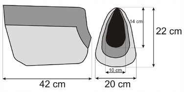 Транспортувальна сумка PillowPrim, тканина, біла, S (20 см x 22 см x 42 см)