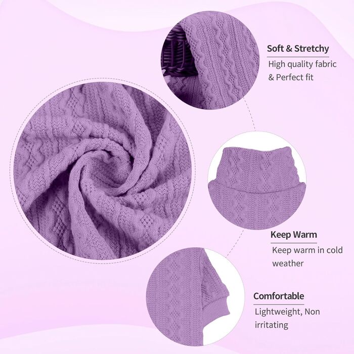 Вовняний пуловер для собак з коміром-горловиною, однотонний, теплий, для цуценят та собак середніх розмірів (зелений та фіолетовий, розміри S/M та L)