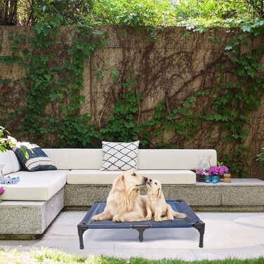 Підвищені лежанки для собак Suddus, червоні, розмір M (великі, червоні) (36' x 30' x 7', блакитні)