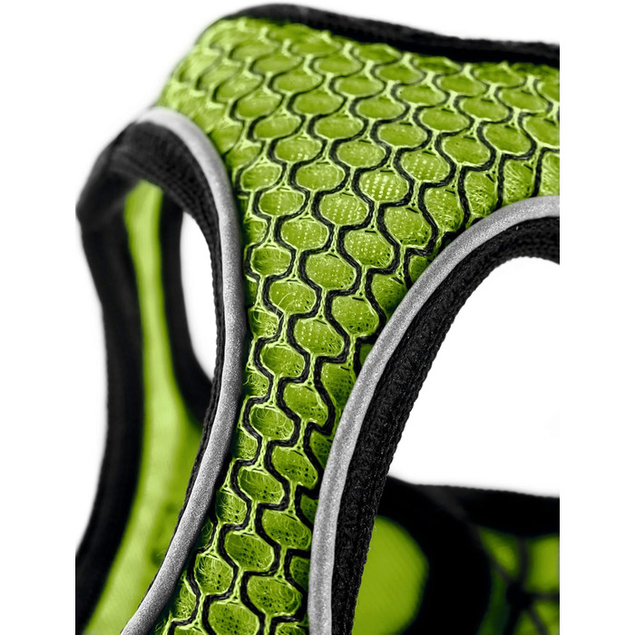 Шлейка для собак HUNTER HILO COMFORT, лімоний колір, розмір M-L, з сітчастого матеріалу, світловідбиваючі елементи, легка, сучасний дизайн