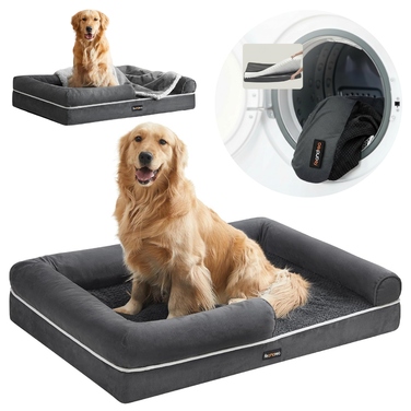 Лежак для собак Feandrea, сірий, 106 x 80 см