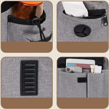 Транспортна сумка для котів, рюкзак для маленьких собак, дихаюча та розширювана сумка-рюкзак для подорожей та перевезення домашніх тварин (сірий з зеленими вставками)