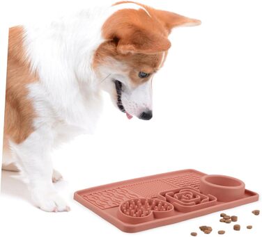 Гумова килимок для собак з присосками, неслизький, великий, силіконовий, для повільного годування, аксесуар для цуценят та собак