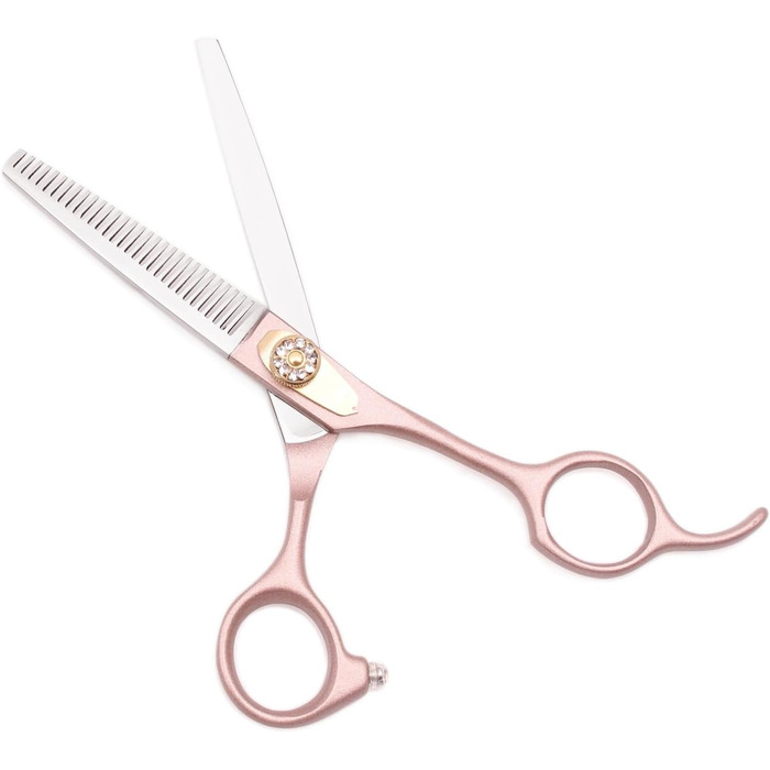 Набір професійних ножиць для собак 2 в 1: прямі та розріджуючі ножиці з ергономічними ручками (7.0 та 5.5 дюймів)