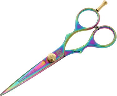 Набір професійних перукарських ножиць та ножиць для витончення, титан, 14 см, з еталоном