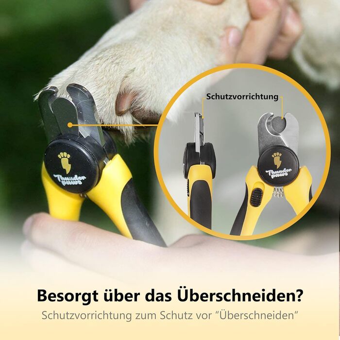 Професійна ножиця для догляду за кігтями собак Thunderpaws з захистом, замком безпеки та пилочкою (середній-великий, зелений)