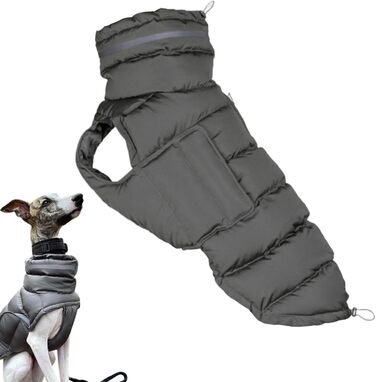 Зимові куртки для собак, водонепроникні та вітронепроникні - тепла сіра куртка для тварин
