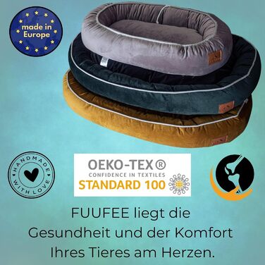 Ортопедичне ліжко для собак середніх порід 95 x 65 см Hazelnut (S 70x50 см, Чорний)