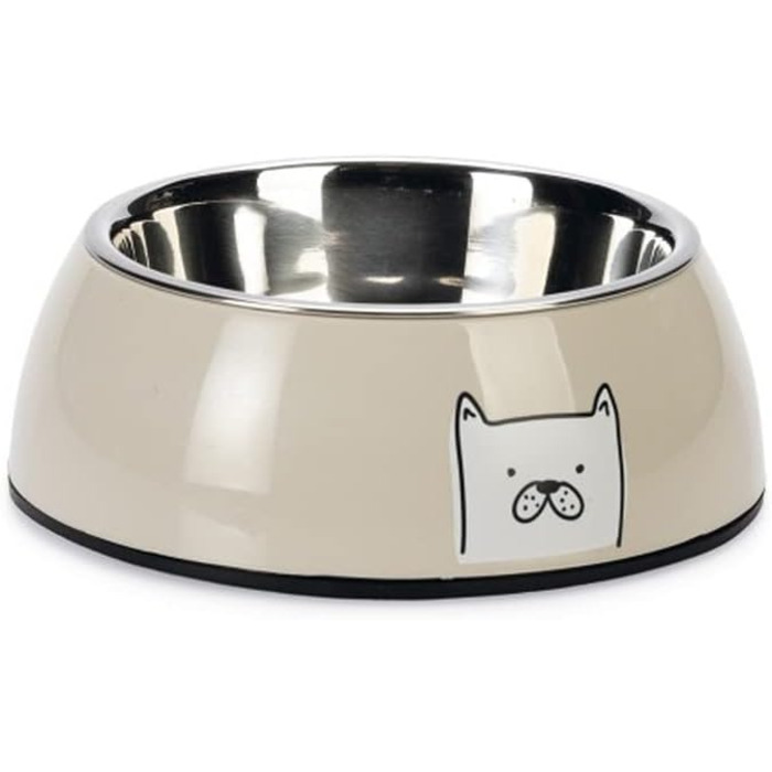 Миска для собак Karlie Elize, 900 мл, сірий колір, 18x18x6,5 см