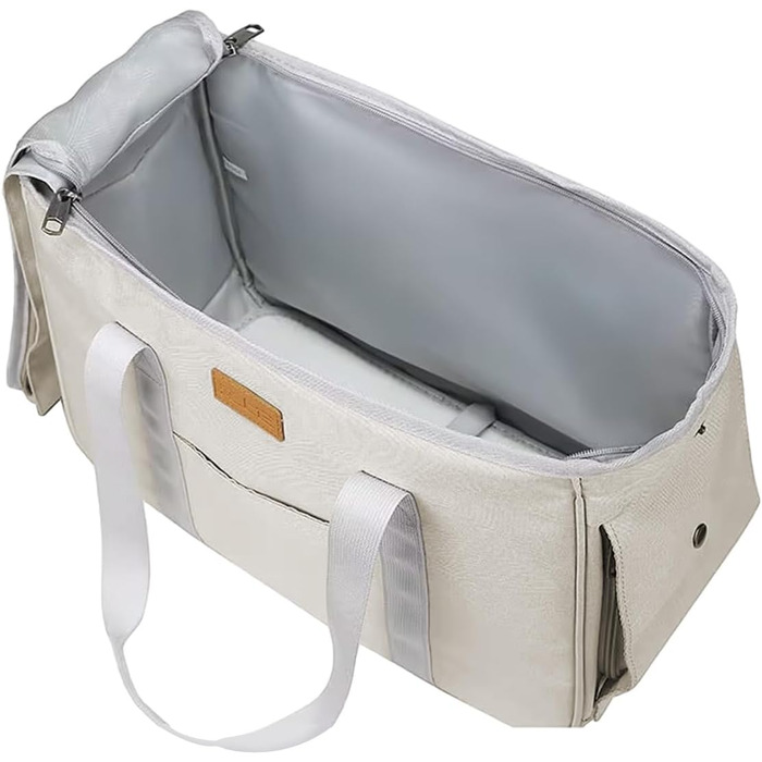 Сумка для тварин Bebeibon на одне плече, велика, світло-бежева