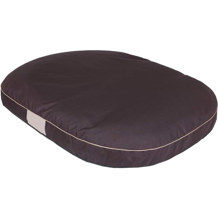 Кругла лежанка для собак Oval - міцна, водонепроникна, з м'яким наповнювачем, 87x68x15 см, коричнева