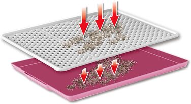 Килимок для котячого туалету Champion Rosa з антиковзаючою поверхнею, Made in Italy, 46x36x3 см