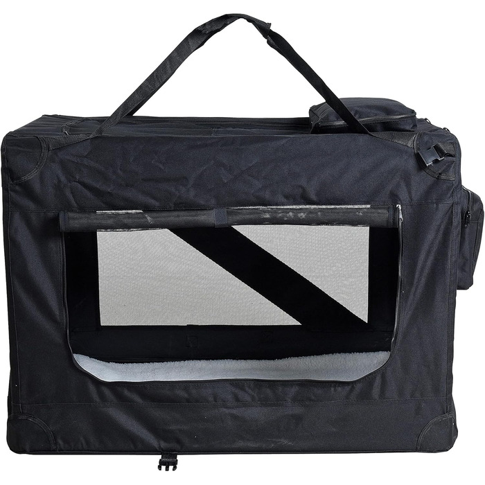 ESTEXO Транспортна переноска для собак та котів, складана, автобокс (XXL, чорний)