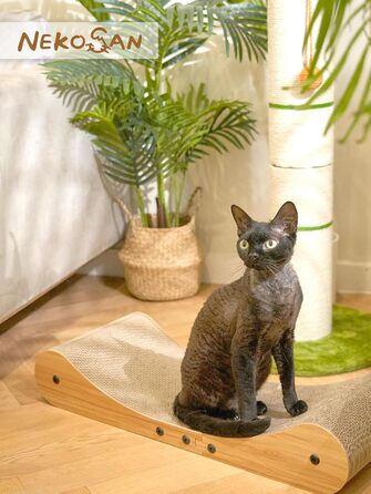 Кігтеточка для котів Nekosan, 70 см, велика, з картону, лежанка-кігтеточка