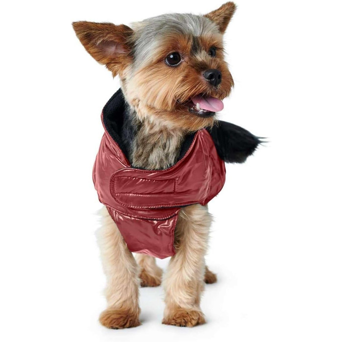 HUNTER Зимовий теплий одяг для собак, водонепроникний, з флісовою підкладкою, червоний (40)