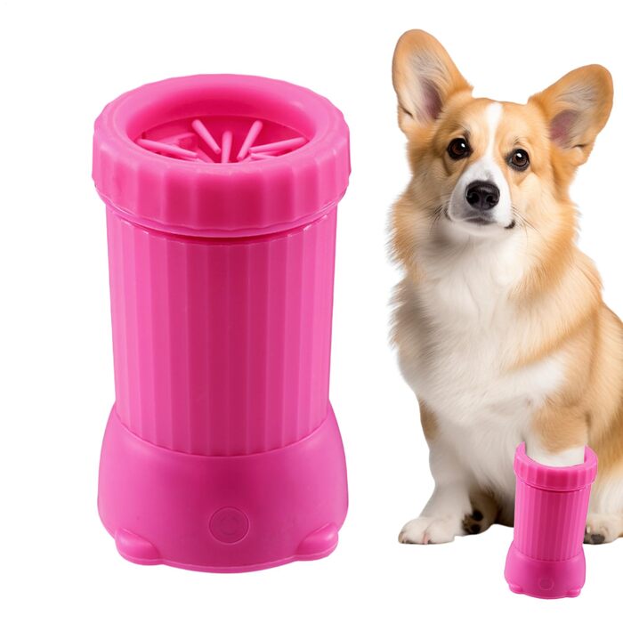 Автоматичний мийник лап для собак | USB-зарядка | Рожевий