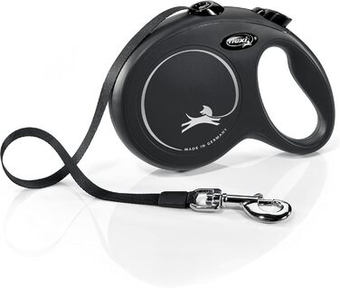 Рулетка Flexi New Classic чорна, 5 м, для собак до 50 кг