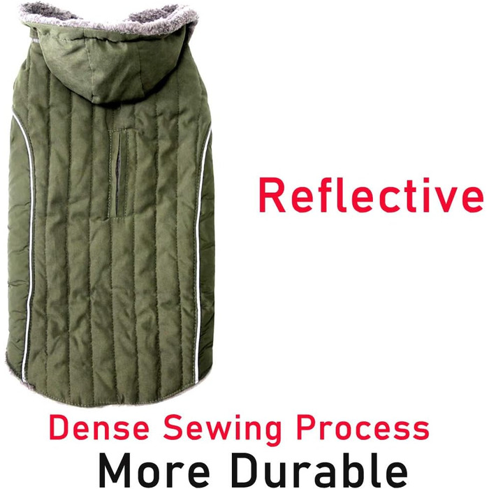 Теплий флісовий худі для собак середнього розміру, розмір L, зелений (1 шт.)