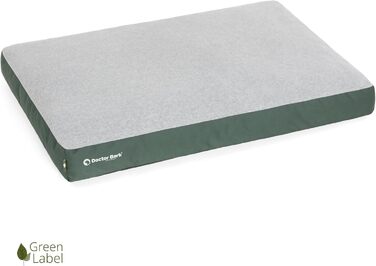М'яке ліжко для собак середніх порід GreenLabel (88x60 см, зелене) - зручне, миється, з м'якого флусу