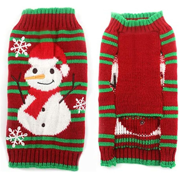 Пуловер для собак з бавовни, костюм для святкування Різдва, теплий зимовий пуловер, костюм для домашнього улюбленця, модна модель, подарунок (XXL, сніговик)