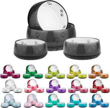 Миска для собак EHASO з лапками - годівниця та поїлка для маленьких та великих собак (330 мл, Чорний)