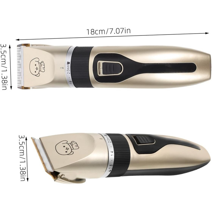 Електрична машинка для стрижки собак Supvox з титановими лезами, тиха та з низькою вібрацією, безпечне стриження вух, морди та лап, для собак та цуценят