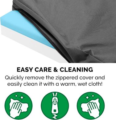 Гірчичне собаче ліжко Furhaven з охолоджуючим гелем, водовідштовхувальне, для собак середніх та великих порід (до 25 кг), знімний та пральний чохол, матеріал Oxford Polycanvas, розмір L (91 x 69 x 8 см)