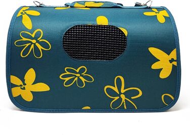 Сумка-переноска для собак, котів та інших тварин BPS, тканина, розмір M (43.5x25x25 см), блакитний, зелений, червоний, чорний