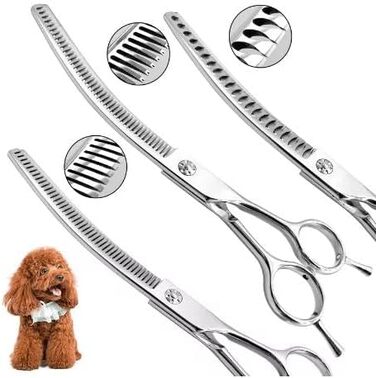 Випрямляюча ножиця для собак і котів 7.0 дюймів, професійна, з регулюванням натягу (55%)