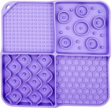 Лежак-ліжечко для собак і котів Kowaku з силіконовим ліжечком для ласощів, фіолетовий