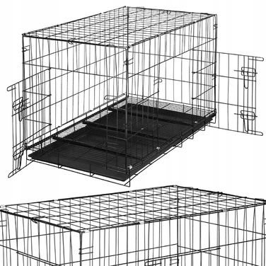 Металевий вольєр-клітка Springos для великих собак, 100 x 60 x 70 см