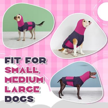 Теплий жилет для собак від страху феєрверків з високим коміром, захист вух, для маленьких собак, жилет-пуловер, колір фіолетовий (XS)