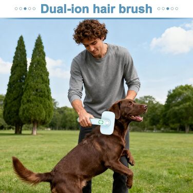 Щітка для собак Zupfbürste: самоочисна, для догляду за шерстю, антистатична, масажна, видаляє підшерсток