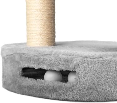 Дерев'яний комплекс для котів AQPET Panama 58 см сірого кольору з когтеточкою та ігровим майданчиком