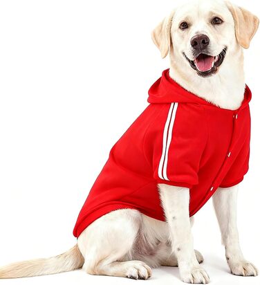 Теплий пуловер для собак NAMSAN, зимовий одяг для великих собак, червоний, худі, 4XL
