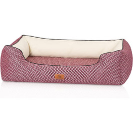 Ортопедичне собаче ліжко Knuffelwuff Sanford XXXL, 155 x 105 см, червоне - зручне собаче ліжко з піднятими бортиками та знімним чохлом, легко мити, для великих, середніх та маленьких собак