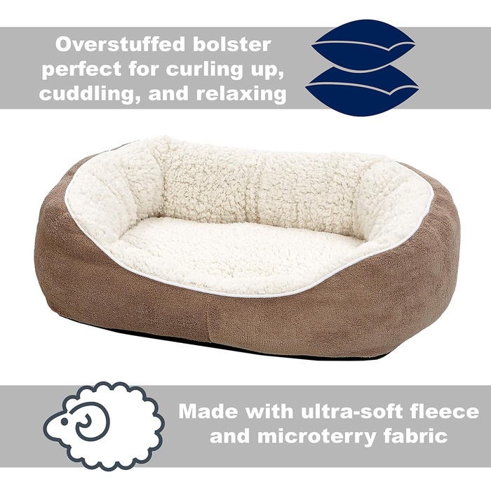 Лежак для собак Midwest Homes for Pets, коричнево-сірий, малий розмір