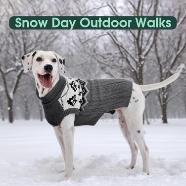 Теплий зимовий светр для собак Kuoser, зручний пуловер для маленьких собак, сірий колір, розмір S