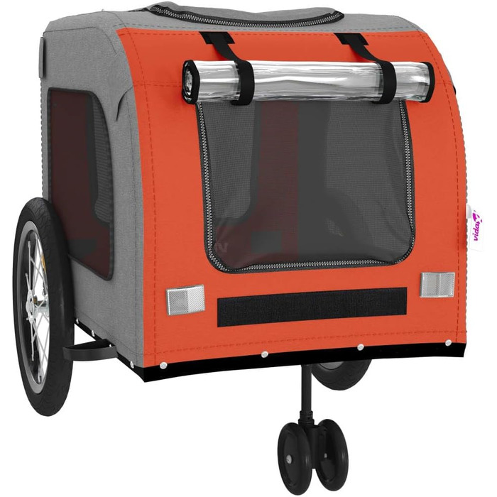 Причіп для тварин на велосипед Оксфорд та Ізон - Оранжевий, 63 x 121 x 65 см