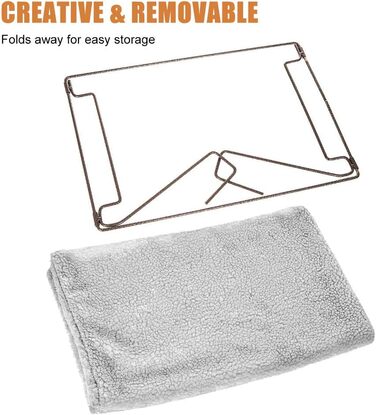 Кішка/Собака, тепле ліжко для батареї опалення, міцний металевий каркас, до 5 кг, сірий колір