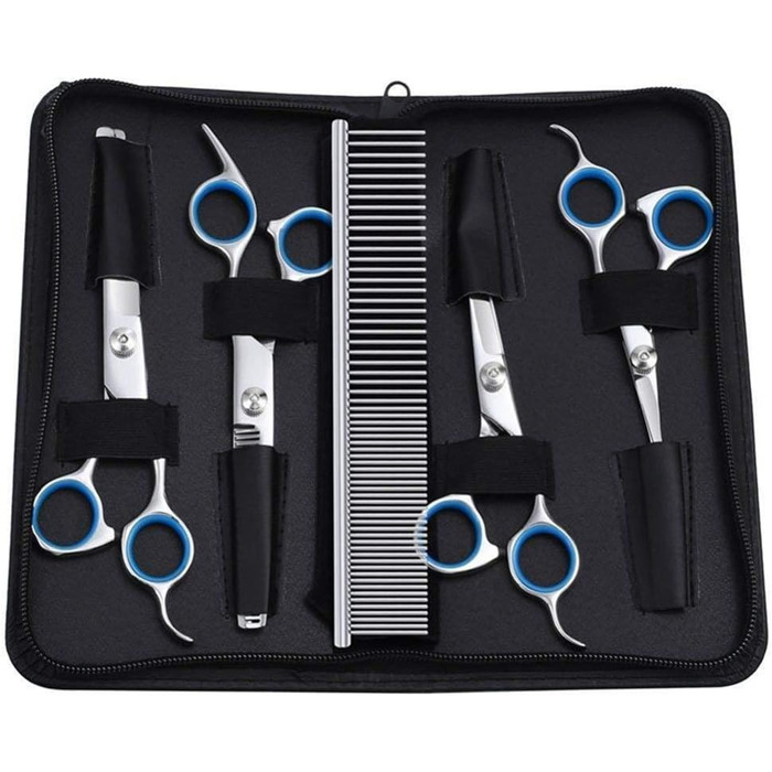 Набір для догляду за шерстю собак та котів, 5 шт., з округлими кінчиками, нержавіюча сталь, для тіла, обличчя, носа, чудовий подарунок для тварин