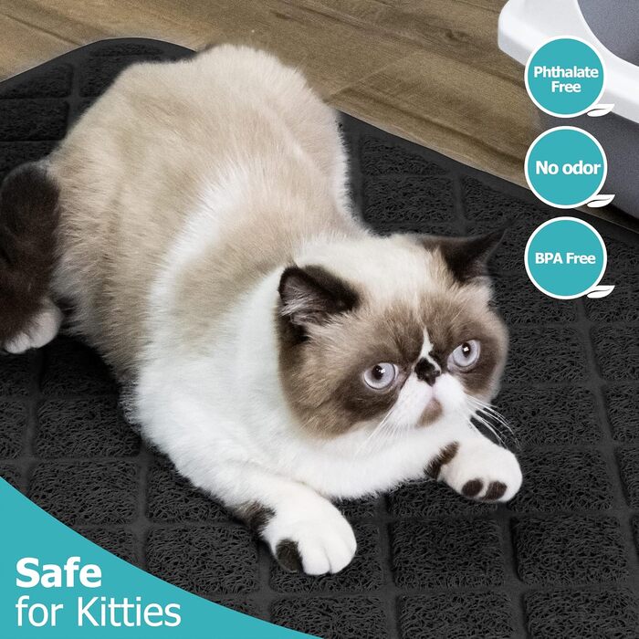 Килимок для котячого туалету Conlun Katzenklo Matte, 119 x 89 см, сітка, водонепроникний, чорний