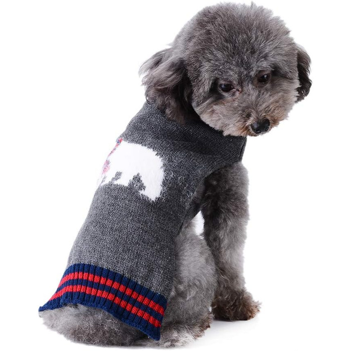 Пуловер для собак PETCARE: смугастий, з мотивами гарбуза, костюм для Хелловіну, для маленьких, середніх та великих собак (XX-Large, Grizzly Bear)