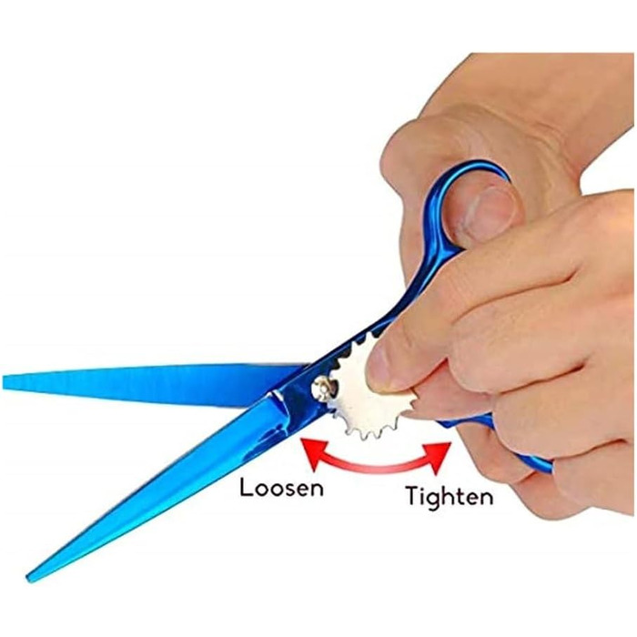 Професійні ножиці для грумінгу собак, набір для догляду за шерстю, прямі та зігнуті ножиці, 18 см, блакитні