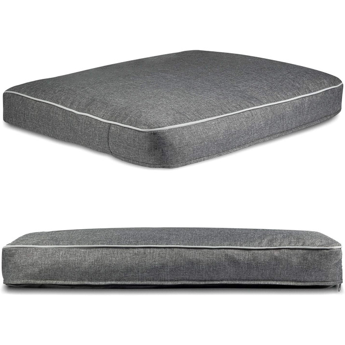 Крісло-ліжко для собак середніх порід | М'яке ліжко з memory foam | Легко миється | Сірий колір, 50 x 65 см