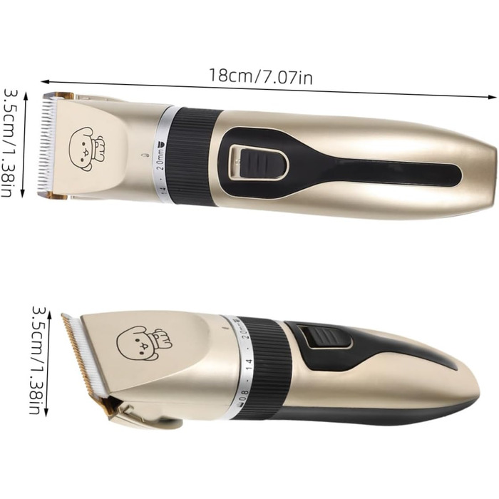 Електрична машинка для грумінгу собак Leiser з титано-керамічним лезом - безпечний тример для вух, лап, обличчя. Низька вібрація, підходить для чутливої шкіри. Акумуляторний.