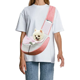 Транспортна сумка для собак та котів FeimaX - дихаюча сітка, для подорожей, рожевий (S)