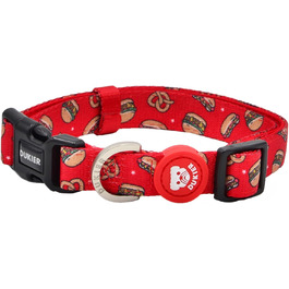 Нашийник для собак DUKIER, регульований, з неопрену, міцний, дизайн New York, розмір XS